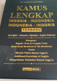 Image of Kamus Inggris indonesia - Indonesia Inggris (Edisi Lengkap) / Handoyo P.