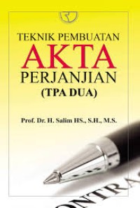 Image of Tehnik Pembuatan Akta Perjanjian : TPA Dua
