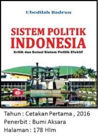 Image of Sistem politik Indonesia / Ubedilah Badrun